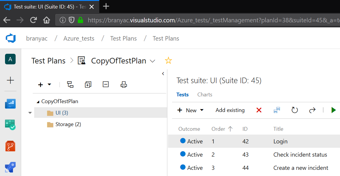 Result of the Powershell script execution