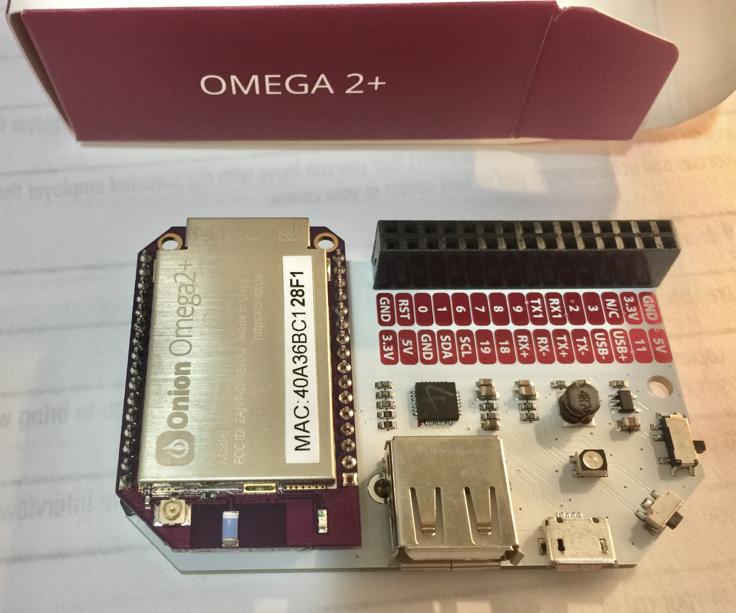 Omega2 in it's dock